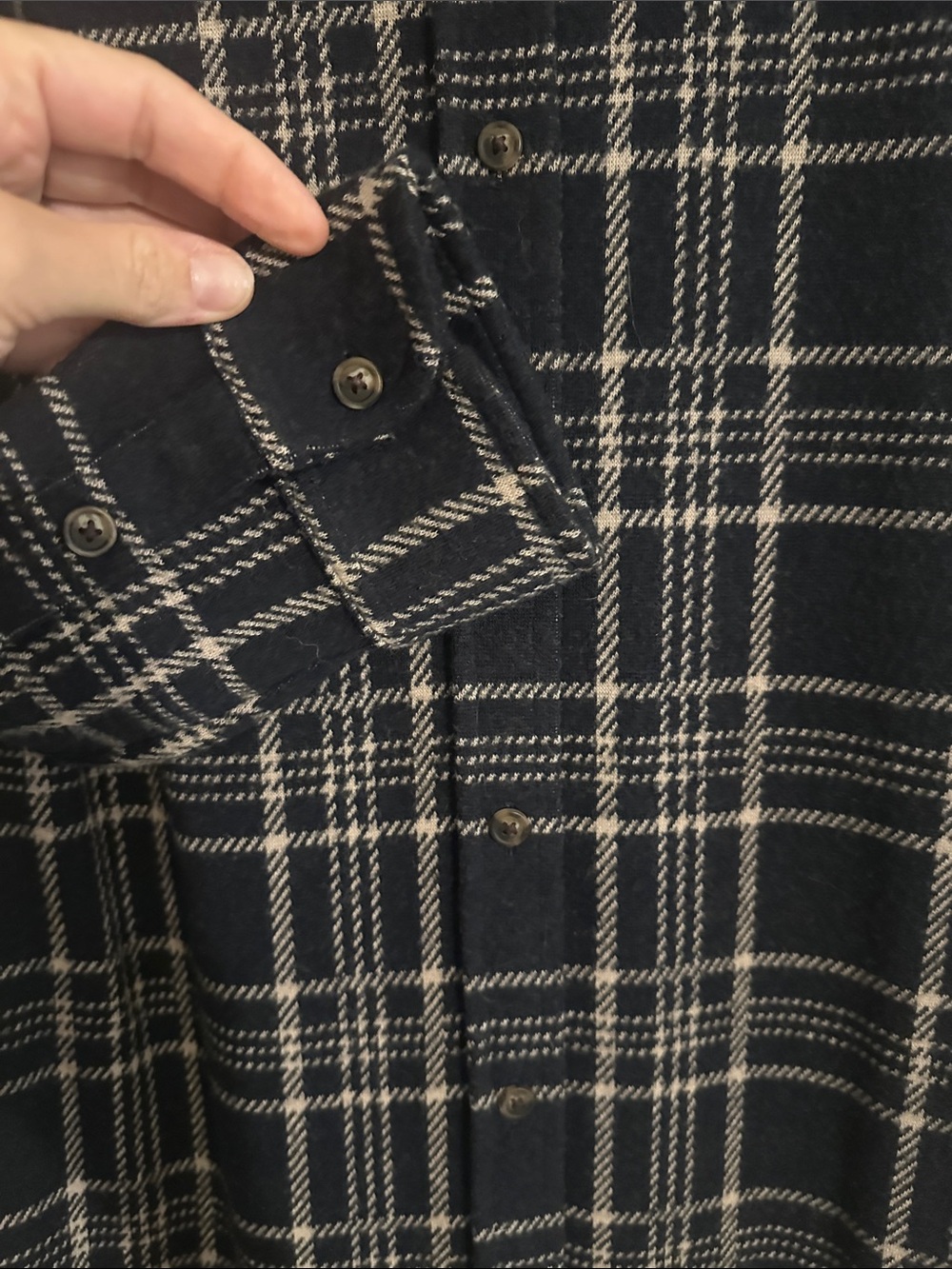 Faherty Black and White Plaid Button-Up dress - Picture 3 of 3